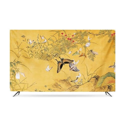 Ligera De La Cubierta De Polvo De Televisión De Estilo De Lujo para La Cubierta De Televisión De Pantalla Curva Montada En La Pared Cubierta De Tela De Televisión De 32-85 Pulgad(Size:40IN,Color:d)