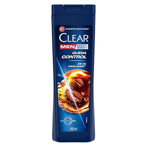 Clear Shampoo Anticaspa Men Queda Control Frasco 400Ml Branco Clear Shampoo Anticaspa Men Queda Control Frasco 400Ml Branco