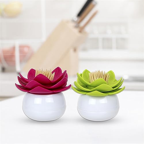 Distributeur de cure-dents rose porte-coton-tige étanche - 6