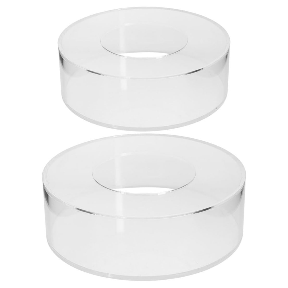 Soporte para Tartas Redonda Rellenable de Acrílico Transparente 2 Piezas