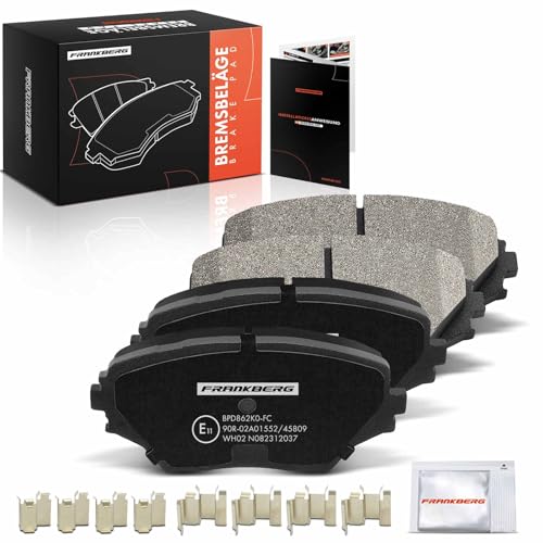 Frankberg Brake Pad Set incl. 4x Pads Front Compatible with R.A.V 4 II A2 1.8 2.0 4WD 2.0 D 4WD 2000-2005 Replace# 0446542080,0446542110
