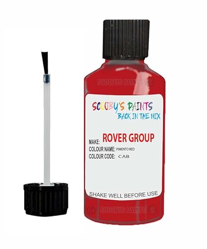 Scoobys Paints Back In The Mix Pimento Red Touch Up Paint For Rover Cab Metallic