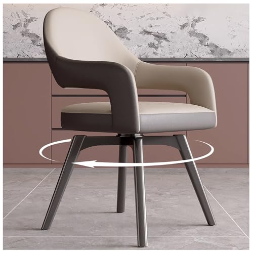 Sillas de comedor giratorias, silla lateral tapizada con brazos, rotación de 360°, cómodos taburetes de bar para sala de estar y restaurante, juego de 4