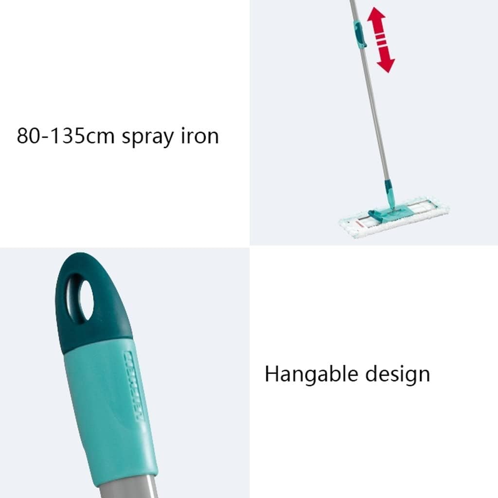 mop 16.5" Professional Mop For Floor Cleaning, Stainless Steel Telescopic Handle, Washable Premium Microfiber Mop Pads Suitable for all floor types