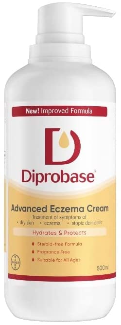 EMOLLIENT CREAM WITH PUMP DISPENSER -500G by Diprobase