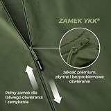 Zenacross Kompaktowy i lekki śpiwór podróżny dla dorosłych - letni śpiwór z mikrofibry z przegródką na poduszkę - ultralekki - khaki