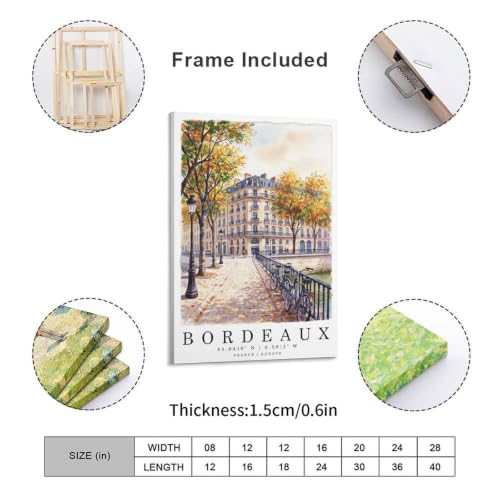 Poster de voyage Bordeaux de qualite superieure pour une decoration de standing