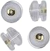 uGems Silicone & 14k Yellow Gold Earring Backs Padded Mushroom Style 2 Pairs
