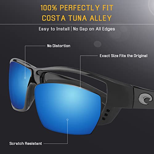 Image of Bwake POLARIZED Replacement Lenses for Costa Del Mar Tuna Alley Sunglasses