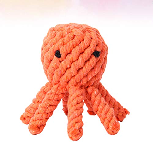 BESTOYARD Brinquedo divertido de mordida para cães com corda de algodão polvo brinquedo criativo par