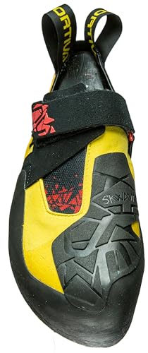 La Sportiva Mens Skwama Performance Rock Climbing Shoes, Black/Yellow, 72