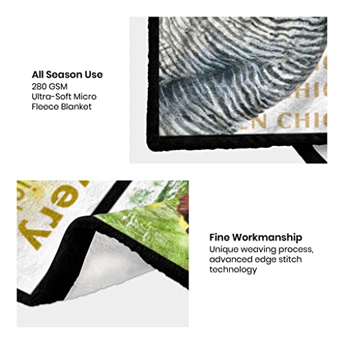 Cute Chicken Blanket, Soft Fuzzy Flannel Plush Chicken Gifts Throw Blanket For Couch Sofa Bed Chicken Decor, Funny Colorful Rooster Blankets For Baby Kids All Season 60"X50" #TOP2