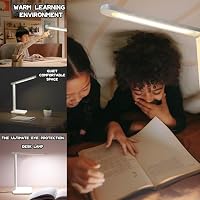 R RUCKERCO Led Desk Lamp Dimmable Desk Light Reading Lamp 3 Lighting Modes, Eye Protection Accessories, Study Desk Lamp Equipped USB Charger Suitable for Home Office is for Gift Giving — image 6