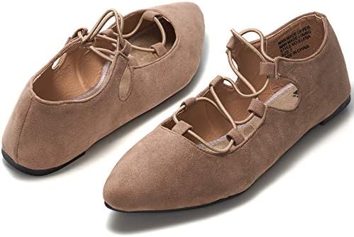 Alpine Swiss Elena Womens Pointed Toe Ballet Flats Strappy Slip-On Flat Shoes BGE 6 M US Beige | Image 2