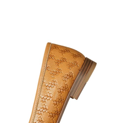 TinaCus Handmade Women's Genuine Leather Round Toe Slip On Flats with Bowtie2