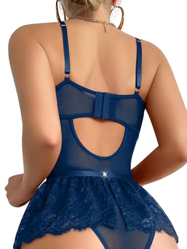 Image of Lilosy Sexy Lingerie Set 3 Piece Women Corset Bodysuit Skirt