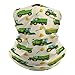 FOSKERV Fashion Neck Gaiter Windproof, Women Men Portable Seamless Face Mask Scarf, Breathable Bandana Head Wrap Soft for Workout, Green Cute Tractor