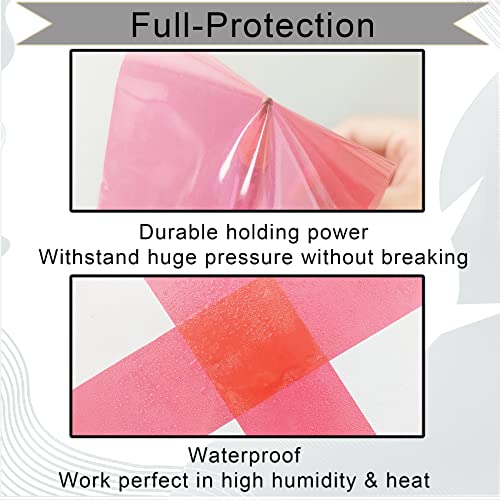 Edsrdrus Construction Seaming Tape, 1 Roll, 2.5Inch X 165Ft Durable, Impermeable, Uv Resistance Construction Masking Tape, Epoxy Resin Tape, Sheathing Tape For House Wrap, Joints & Epoxy Resin (Red) #TOP3