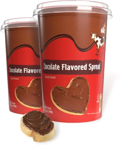 Elite Dairy Free Chocolate Spread, 17.6oz (2 Pack) Spreadable Chocolate, Kosher