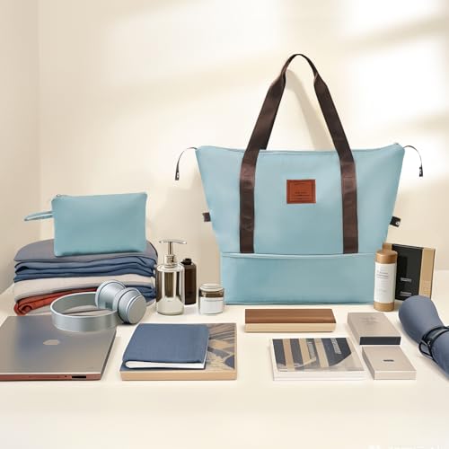 Luggage Sets 3 Piece Carry on Luggage 22x14x9 Airline Approved, Lightweight Hardshell ABS Suitcases with Wheels, 20 inch, Blue4