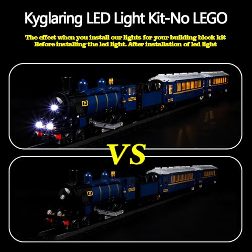 Kyglaring LED Light Kit for Lego Train Sets Building Blocks Orient Express Train Lighting Set Compatible with Lego 21344 - Image 4
