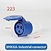 AELATNGS 1pcs IP44 3 Pole 4 Pole 5 Pin Waterproof Dustproof Industrial Plug Male ＆ Female 32A Wall Mounted Plug Panel Mounted Plug 220V 380V(Color:3P 32A Connector)