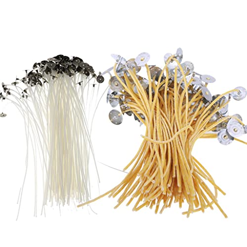 50 piezas de mechas para vela de cera de abeja con pestañas miniatura 4