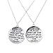 Lux Accessories Silver Tone Side by Side Best Friends BFF Charm Necklace (2PCS)