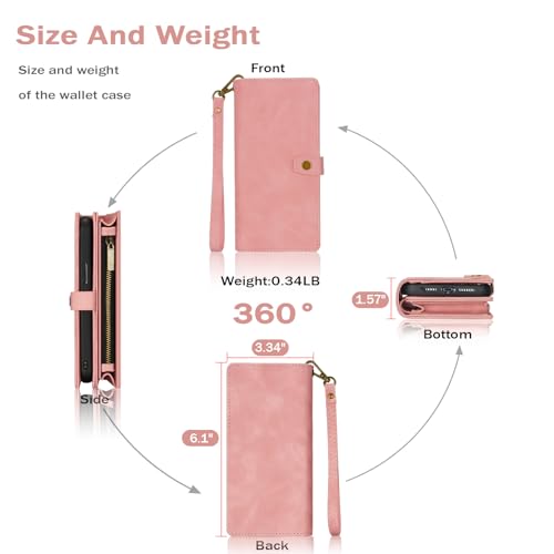 TwoHead for Samsung Galaxy S24 Wallet Case,11 Card Holders,Pink by TwoHead - Used condition - Image 6