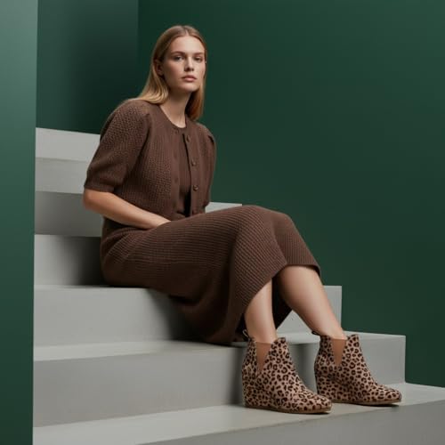 Image of Dunes Women's Zoey Wedge Bootie, Soft Vegan Suede, Easy Slip-On Design, Memory Foam, Wide Widths Available
