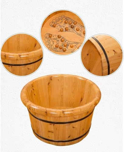 Cubeta de madera para spa de pies y masaje miniatura 5
