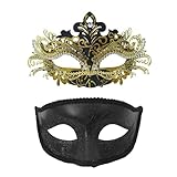 Large gamme d'utilisations: Ce masque peut répondre à vos différents besoins de performance et est très approprié pour Halloween, mascarade, Saint-Valentin, carnaval, fêtes d'anniversaire, soirée dansante, discothèques et jeux de rôle.