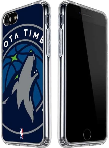 Skinit Clear Phone Case Compatible with iPhone SE (2nd & 3rd Gen) - Officially Licensed NBA Minnesota Timberwolves Large Logo Design