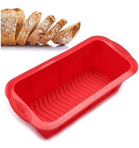 Forma Silicone Retangular Bolo Inglês Pão Assadeira Torta