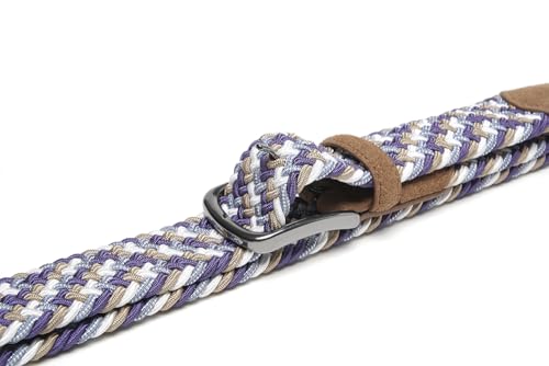 Image of Fabio Valenti Canvas Elastic Fabric Woven Stretch Braided Belts for Men Women Junior with Multicolored /Full Sizes