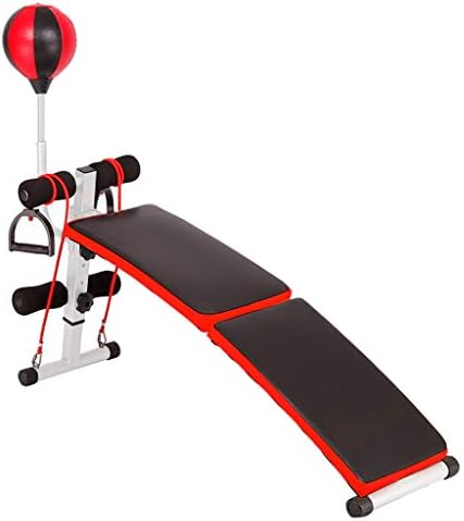 Ship From US partysu Adjustable/Foldable Utility Bench Weightlifting Strength Training Sit Up Bench, Folding Supine Board, Abdominal Device, Sitting Frame, Widening And Thickening Fitness