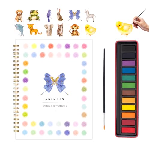 Kivzex Watercolor Workbook for Adults