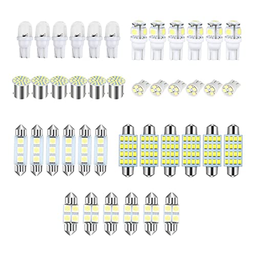 Sodcay 42 ampoules LED intérieur voiture T10 31mm-41mm blanc