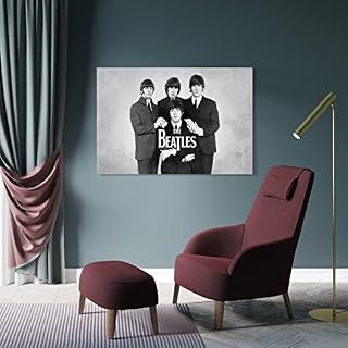 JMUNG Poster classique The Beatles – Peinture décorative sur toile – Impression d’art moderne pour chambre à coucher… - Les Beatles, Paul McCartney, John Lennon, RIngo Starr, George Harrison JMUNG Poster classique The Beatles - Peinture décorative sur toile - Impression d'art moderne pour chambre à coucher… – Image 4