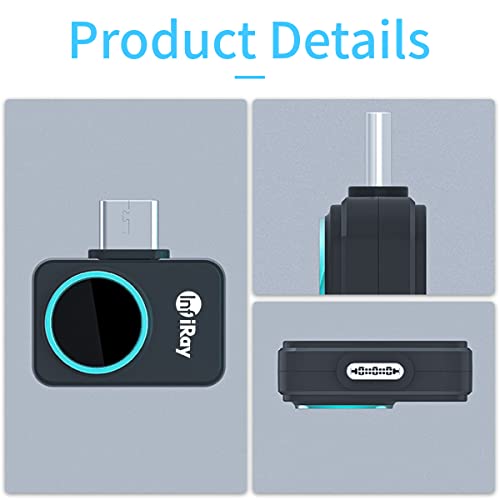 Infiray Xinfrared P2 Thermal Camera For Android Smartphones, Smallest Imager Infrared Imaging Camera, 9G Fully Metal Body, 256X192 Ir Resolution, Night Vision Go App Installation( Android Only) #TOP7