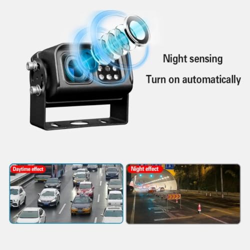 Image of EVERSECU AHD 1080P Wired Backup Camera, 12V-24V Input Reversing Camera, Waterproof Night Vision Wide View Angle Rear View Camera with 4 Pin Aviation Connector for RV Camper Truck Trailer Bus Van