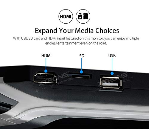 XTRONS® 15.6 Inch Ultra-Thin FHD Digital TFT Screen 1080P Video Car Overhead Player Roof Mounted Monitor HDMI Port (No DVD) - Thumbnail 5