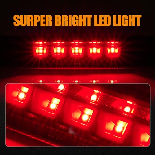 Image of Third 3rd Brake Light LED for 2011-2015 Ford Explorer, High Mount Rear Brake Lights Assembly for 11-15 Explorer, Waterproof Center Cab Lamp Stop Light