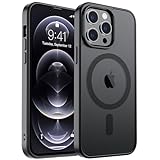 zapica Magnetic for iPhone 12 Pro Max Case, [Compatible with MagSafe] [Military Grade Drop Protection] Translucent Matte Shockproof Anti-Scratch Phone Case, Black