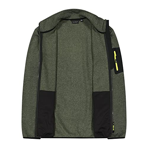 Chaqueta de forro polar CMP para hombre en tejido efecto melange con cremallera 4