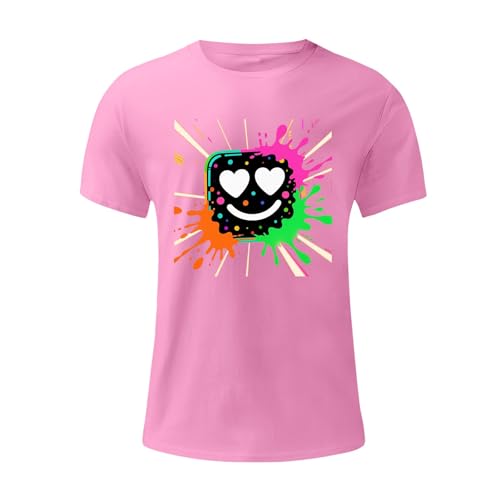 Halloween Shirts for Men Face Graffiti T-Shirts Y2K Funny Horror Movie Graphic Blouse Short Sleeve Tees Tops3