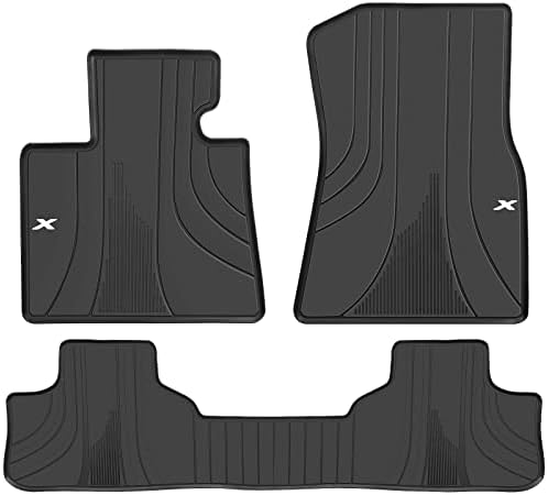 Matericuo Auto-Fußmatten, passgenau für BMW X6 (G06) 2020–2024, Schwarz-Weiß, Gu