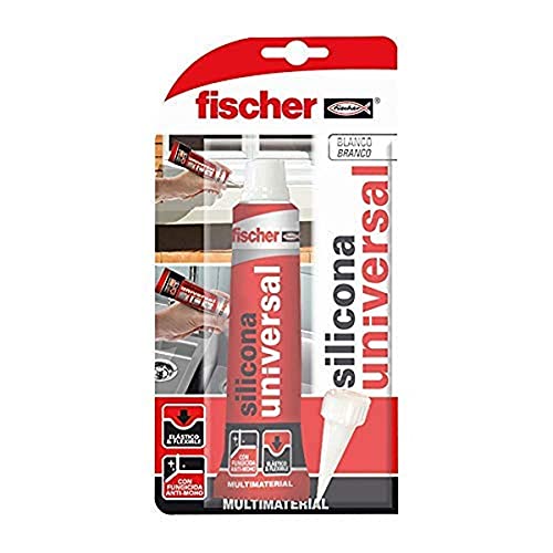 fischer – Silicona Transparente Antimoho 50 ml | Sellador Profesional para Ventanas, Fregaderos y Mamparas | Secado Rápido | Alta Adherencia | Ideal para Vidrio, Aluminio y Cerámica