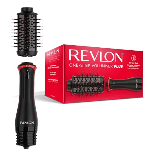 Revlon One Step Volumizer PLUS Hair Dryer and Styler | Detachable Head More Volume Less Damage and More Styling Control for Easy and Fast Salon-Style Blowouts Travel Friendly RVDR5298ARB Black