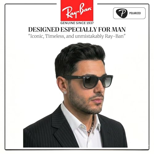 Image of Ray-Ban RB4165 JUSTIN CLASSIC Square Shape Sunglasses for Men with Official Eyewear Kit